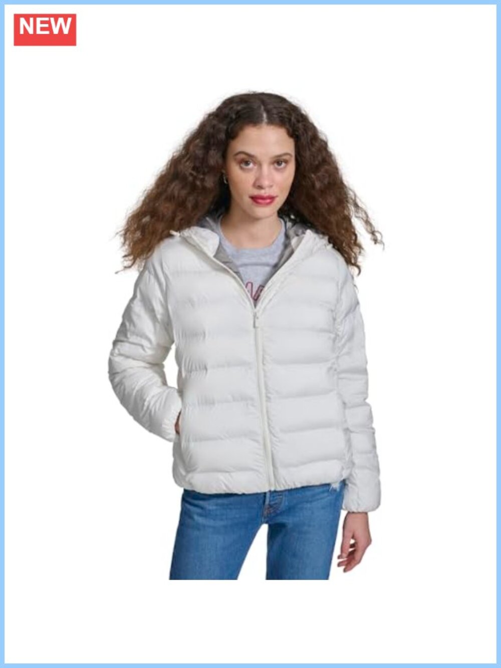 Quilted Packable Puffer Jacket with Hood Lightweight Travel Coat